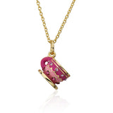 Molly Glitz Tea For Two Necklace ~ Pink