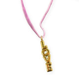 Gunner & Lux Love Velvet Ribbon Charm Necklace