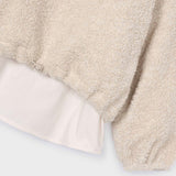 Mayoral Girls Bi-material Sweater ~ Almond