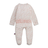 Magnetic Me Modal Ruffle Footie ~ Apple Blossom