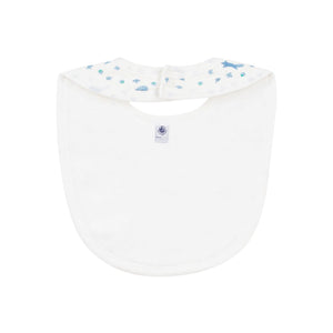 Petit Bateau Fox Print Bib ~ Blue Multi