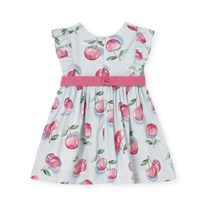 Mayoral Baby Girl Printed Dress ~ Cherries/Blue