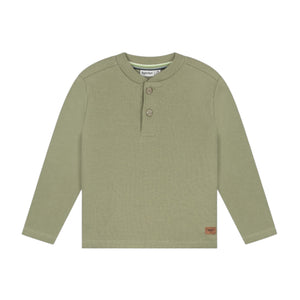 Babyface Baby l/s Textured Henley Shirt ~ Army