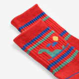 Bobo Choses Baby Lake Monster Short Socks ~ Red