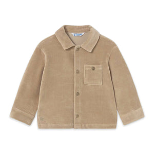Mayoral Baby Boy Ribbed Velour Overshirt ~ Hazelnut