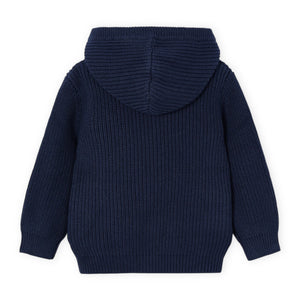 Mayoral Boys Knit Zip Hoodie ~ Blue