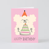 Wrap Happy Birthday Dog & Cake Card