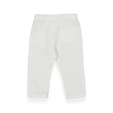 Mayoral Baby Boy Relaxed Linen Pants ~ White