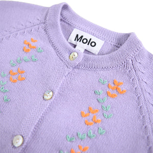 Molo Baby Gilli Knit Cardigan ~ Faded Purple