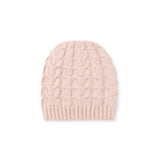 Elegant Baby Horseshoe Cable Knit Hat ~ Blush