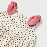 Mayoral Baby Girl Dotted Top & Ruffle Shorts Set ~ Chickpea/Clay