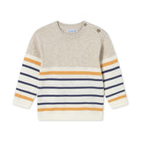 Mayoral Baby Boy Knit Sweater w/ Stripes ~ Oat