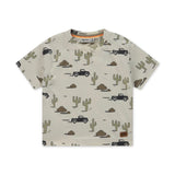 Babyface Baby Boy Desert Print s/s T-Shirt & Sweat Shorts Set ~ Off White/Antra