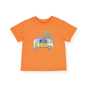 Mayoral Baby Boy Lenticular Surf Van T-Shirt ~ Coral
