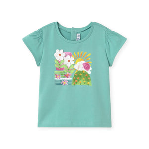 Mayoral Baby Girl Embroidered T-Shirt & Printed Leggings Set ~ Agate Floral