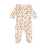 Petit Bateau Front Snap Floral Footie ~ Cream Multi