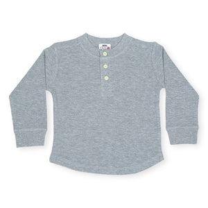 Mish l/s Thermal Henley ~ Heather Grey