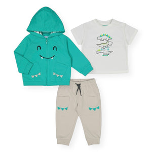 Mayoral Baby Boy Dino 3pc Tracksuit ~ Lake/Bone