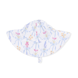 Angel Dear Wide Brim Muslin Sunhat ~ Ribbon Bouquets