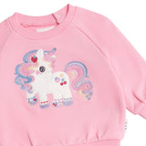 Huxbaby Tutti Frutti Unicorn Sweatshirt & Sweatpants Set ~ Strawberry