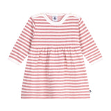 Petit Bateau Baby Soft l/s Striped Dress ~ Pink/Cream