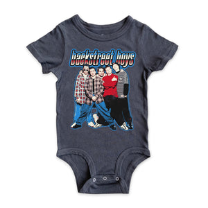 Rowdy Sprout Backstreet Boys Throwback Onesie ~ Vintage Black