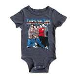 Rowdy Sprout Backstreet Boys Throwback Onesie ~ Vintage Black