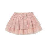Mayoral Baby Girl Cherie T-shirt & Pleated Tulle Skirt Set ~ Peony/Blossom