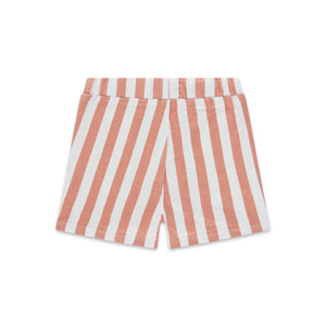 Babyface Baby Boy Drawstring Shorts ~ Orange Stripe