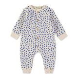 Babyclic Animal Print Romper ~ Ecru/Blue