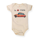 Orangeheat Je T'aime Onesie ~ Natural