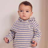 Bobo Choses Baby Beneath The Moon Terry Hoodie & Sweatpants Set ~ Blue Stripe
