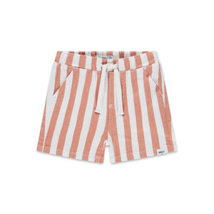 Babyface Baby Boy Drawstring Shorts ~ Orange Stripe
