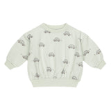 Quincy Mae Baby Boy Relaxed Sweatshirt & Sweatpants Set ~ Cars/Mint