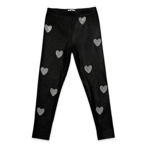 MIA New York Heart Leggings 7-12 ~ Black