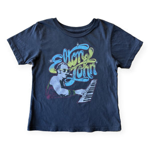 Rowdy Sprout Elton John s/s Tee ~ Vintage Black