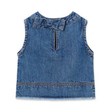 Mayoral Girls Denim Top & Wide Leg Jeans Set 7-12 ~ Dark Wash