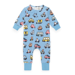 Huxbaby Huxmobile Zip Romper ~ Blue Multi