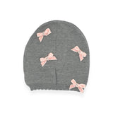 Bari Lynn Baby Knit Hat w/ Crystallized Velvet Bows