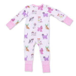 Angel Dear 2 Way Zipper Convertible Romper ~ Fancy Dogs