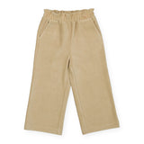 Mayoral Girls Ribbed Velour Wide Leg Pants ~ Sepia