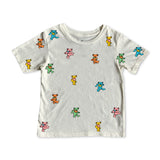 Rowdy Sprout Baby Grateful Dead Bears Printed s/s Tee ~ Vintage White