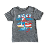 Rowdy Sprout Baby Bruce Springsteen USA s/s Tee ~ Tri Grey