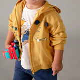 Mayoral Baby Boy Zip Hoodie, Tee & Joggers 3pc Set ~ Golden/Navy