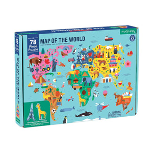 Mudpuppy 78 pc Map of the World Puzzle