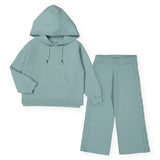 Mayoral Girls Knit Hoodie & Pants Set 7-12 ~ Jade