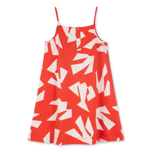Wynken Kite Bird Print Sundress ~ Red