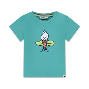 Babyface Baby Boy Ice Cream Surfer Graphic s/s T-Shirt ~ Turquoise