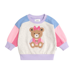 Huxbaby Varsity Huxette Spliced Sweatshirt & Sweatpants Set ~ Pastel Multi