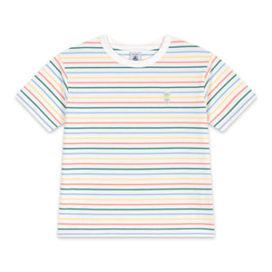 Petit Bateau Boys Striped s/s T-shirt & Shorts Set ~ White Multi/Yellow